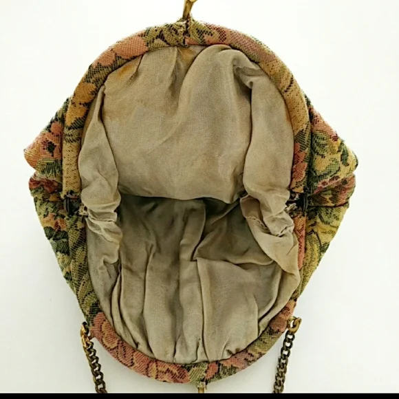 Vintage Tapestry Mini Handbag w/ Wrist Chain - Picture 4 of 6